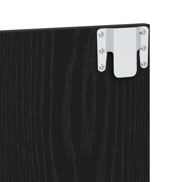Spiegelschrank mit Regal, Schwarz Eiche, 90 cm