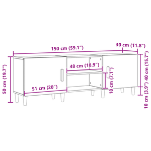 TV-Schrank Artisan Eiche 150 cm