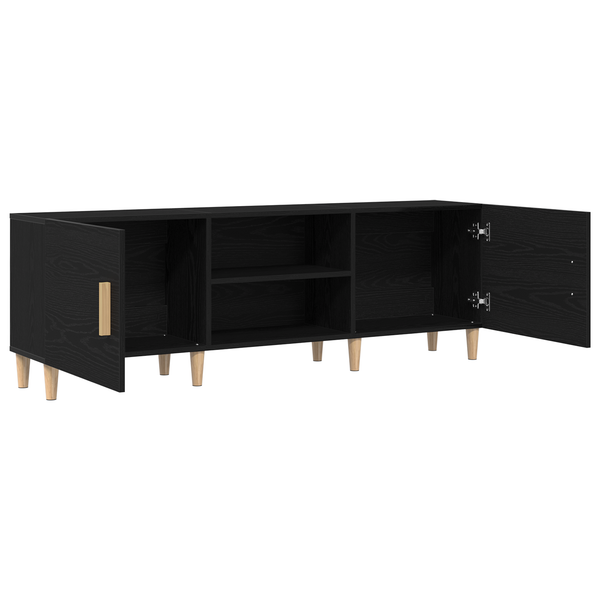 TV-Schrank Schwarz Eichen-Optik 150 cm