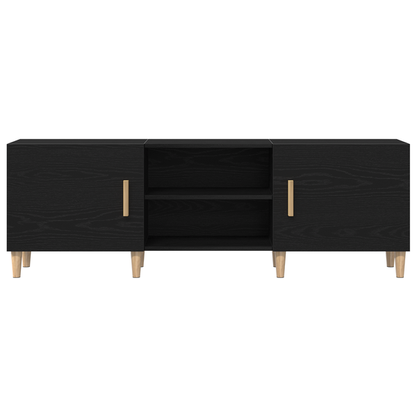 TV-Schrank Schwarz Eichen-Optik 150 cm
