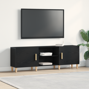 TV-Schrank Schwarz Eichen-Optik 150 cm