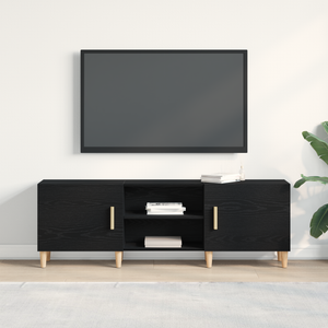 TV-Schrank Schwarz Eichen-Optik 150 cm
