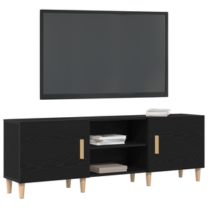 TV-Schrank Schwarz Eichen-Optik 150 cm