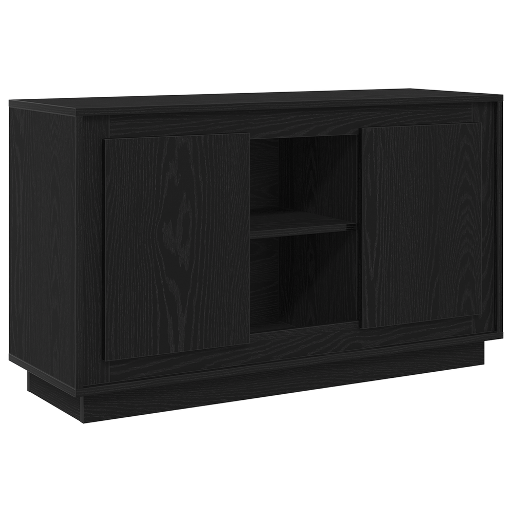 Schwarzes Sideboard in Eichenoptik, 102 cm