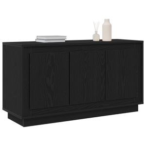 Schwarzes Sideboard Eichenoptik 102 cm