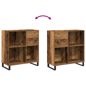 Schallplattenschrank Artisan Eiche mit Regal