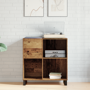 Schallplattenschrank Artisan Eiche mit Regal