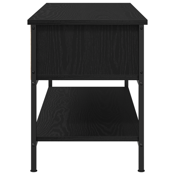 TV-Schrank Schwarz Eichen-Optik 100 cm