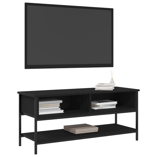 TV-Schrank Schwarz Eichen-Optik 100 cm