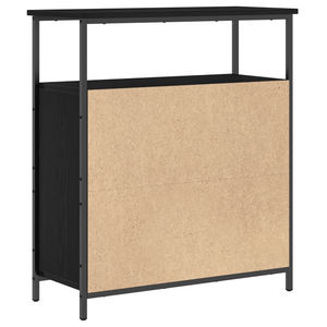 Schwarzes Sideboard Eichen-Optik 70 cm