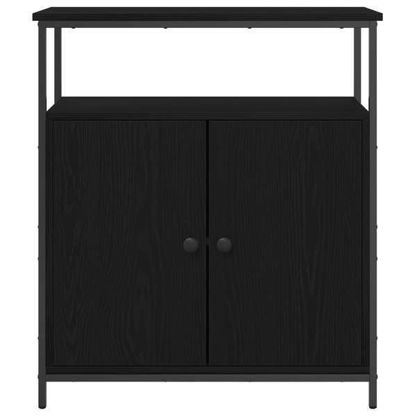 Schwarzes Sideboard Eichen-Optik 70 cm