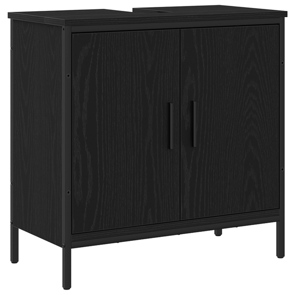 Waschbeckenschrank Schwarz Eichen-Optik 60cm