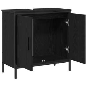 Waschbeckenschrank Schwarz Eichen-Optik 60cm