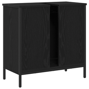 Waschbeckenschrank Schwarz Eichen-Optik 60cm