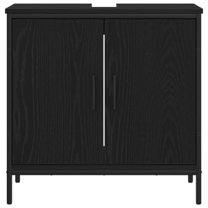 Waschbeckenschrank Schwarz Eichen-Optik 60cm