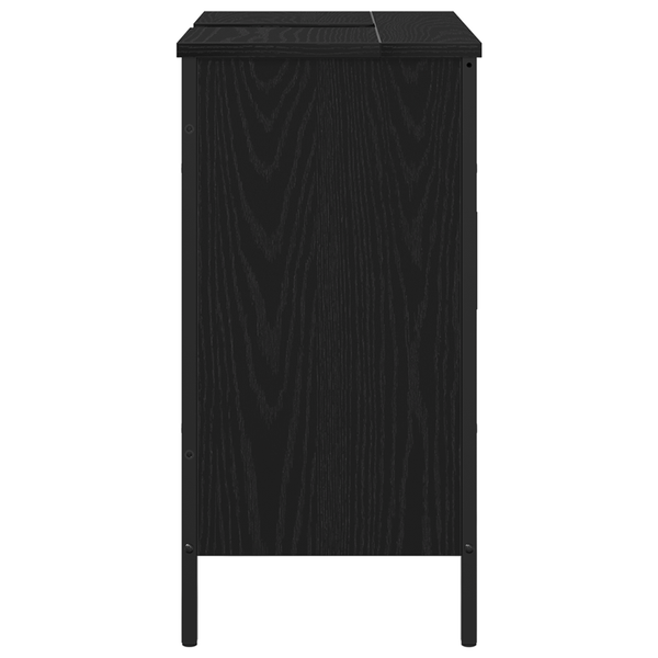 Waschbeckenschrank Schwarz Eichen-Optik 60cm