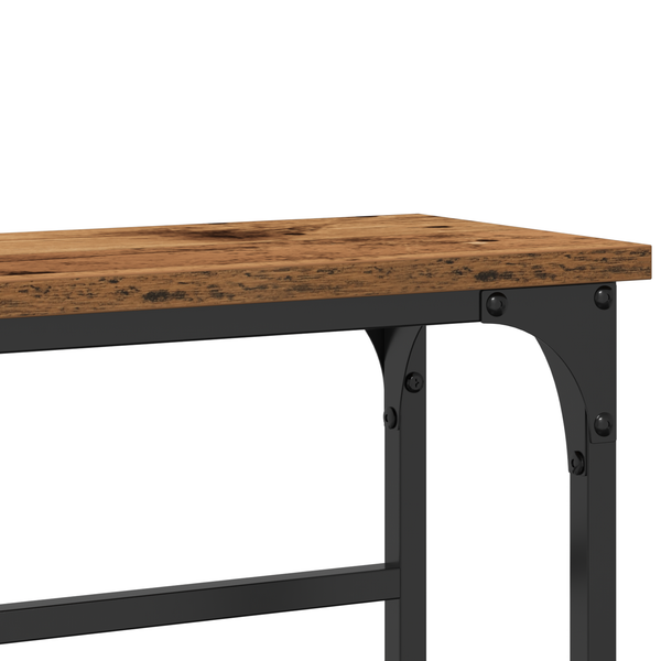 Konsolentisch Altholz mit Regal 75 cm