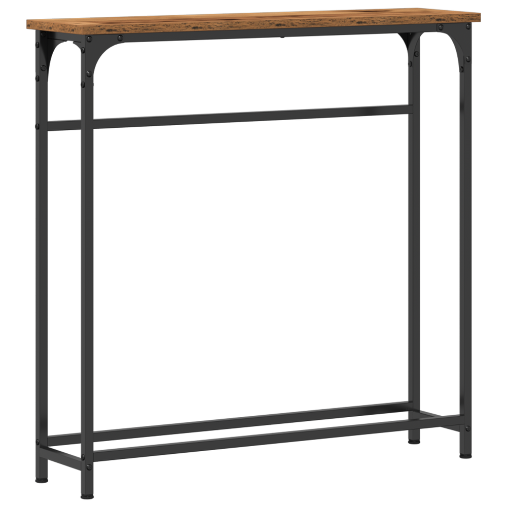 Konsolentisch Altholz mit Regal 75 cm
