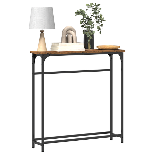 Konsolentisch Altholz mit Regal 75 cm
