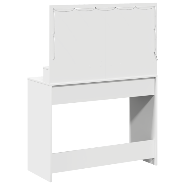 Schminktisch mit Regal Weiß 100x41x135 cm