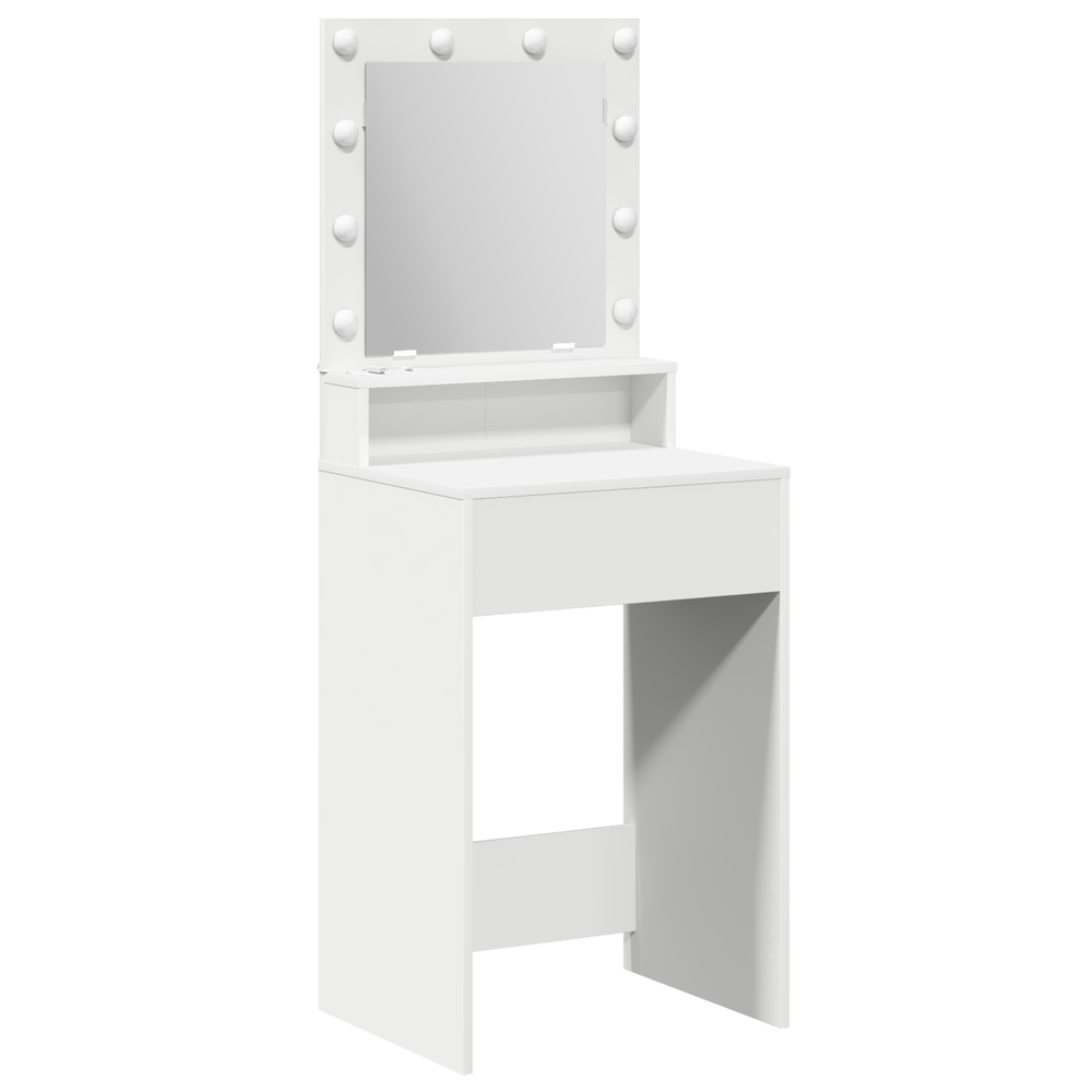 Schminktisch Weiß mit Regal 50x41x135cm