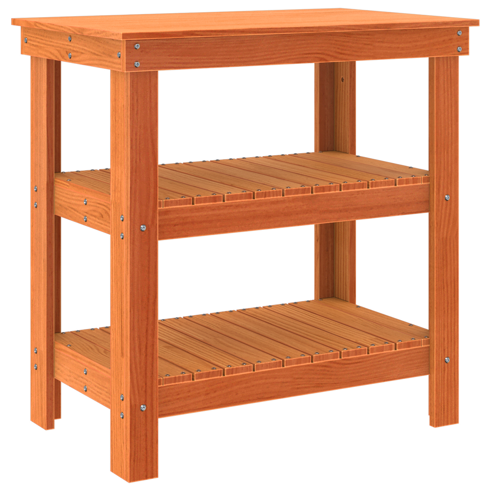 Werkbank Kiefer Massiv Wachsbraun 78,5x50x80cm
