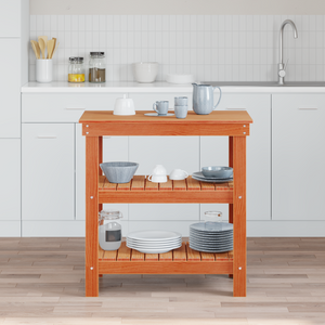 Werkbank Kiefer Massiv Wachsbraun 78,5x50x80cm