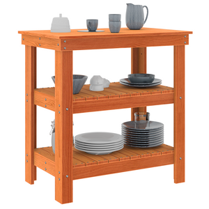 Werkbank Kiefer Massiv Wachsbraun 78,5x50x80cm