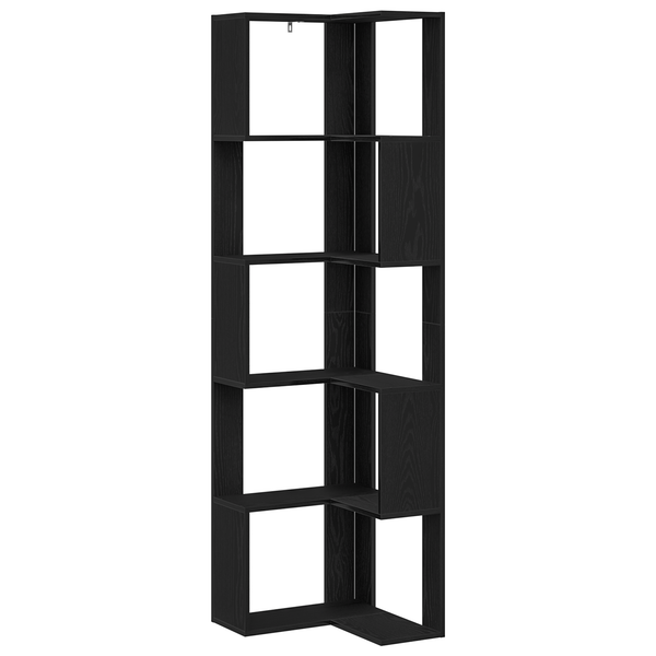 Bücherregal Schwarz Eichen-Optik