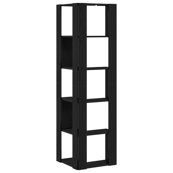Bücherregal Schwarz Eichen-Optik