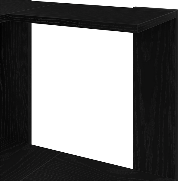 Bücherregal Schwarz Eichen-Optik