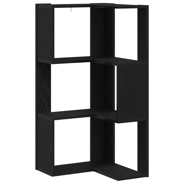 Bücherregal Schwarz Eichen-Optik