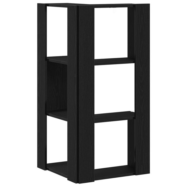 Bücherregal Schwarz Eichen-Optik