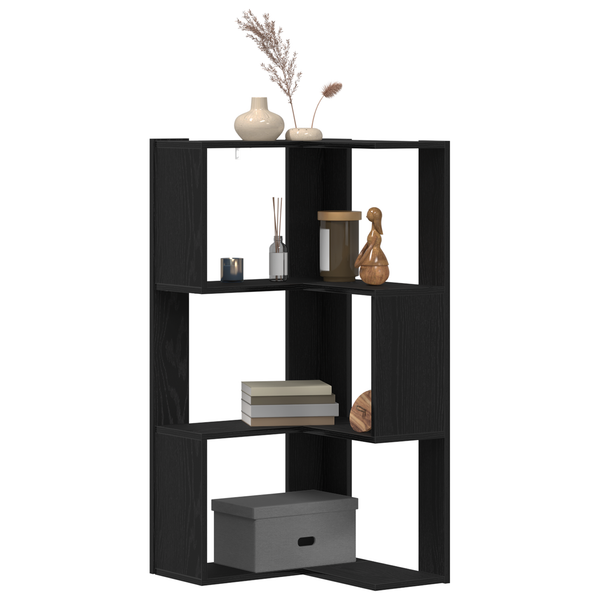 Bücherregal Schwarz Eichen-Optik