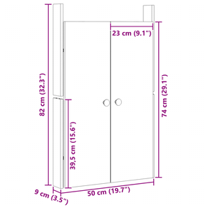 MEPPEL Küchentüren, 2er-Set, Braun, 50x82 cm