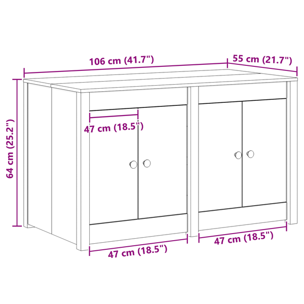 Küchenschrank Braun Eichenoptik 106 cm