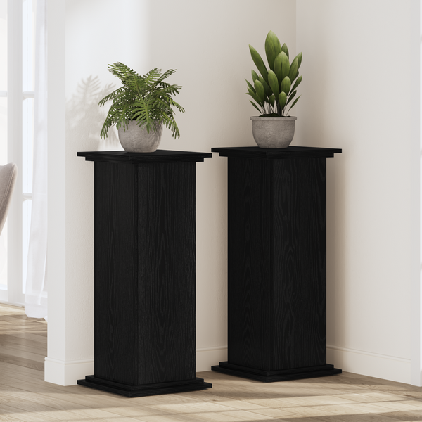 Pflanzenständer Schwarz Eichenoptik 100cm
