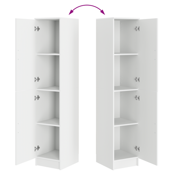 Highboard Weiß 35x39x168 cm