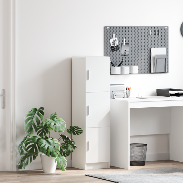Weißes Highboard 31,5x32x122,5 cm