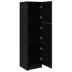 Schwarzes Highboard Eichenoptik, 122,5 cm