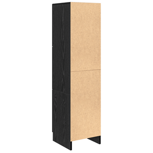 Schwarzes Highboard Eichenoptik, 122,5 cm