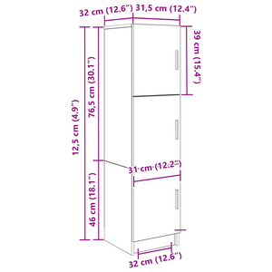 Highboard Sonoma Eiche, 122,5 cm