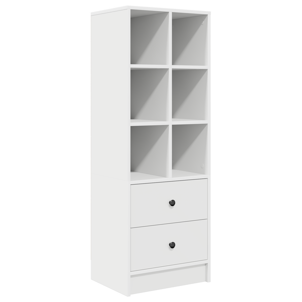 vidaXL Buffet haut avec tiroirs Blanc 45,5 x 34 x 127 cm