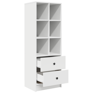 vidaXL Buffet haut avec tiroirs Blanc 45,5 x 34 x 127 cm
