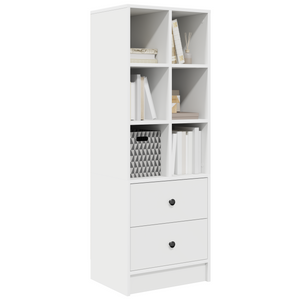 vidaXL Buffet haut avec tiroirs Blanc 45,5 x 34 x 127 cm