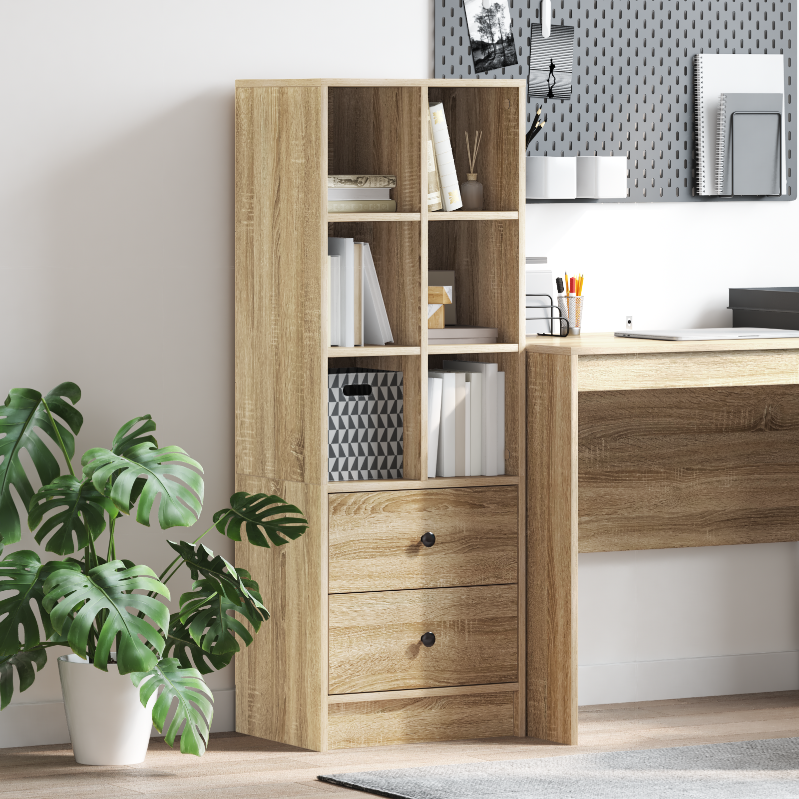 Highboard Sonoma-Eiche mit Schubladen
