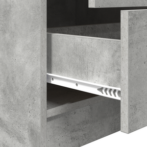 vidaXL Highboard avec tiroirs Gris Béton 45,5 x 34 x 127 cm