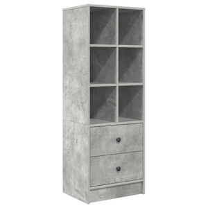 vidaXL Highboard avec tiroirs Gris Béton 45,5 x 34 x 127 cm