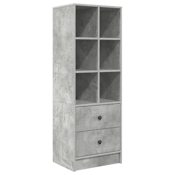 vidaXL Highboard avec tiroirs Gris Béton 45,5 x 34 x 127 cm