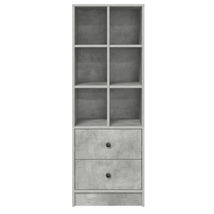 vidaXL Highboard avec tiroirs Gris Béton 45,5 x 34 x 127 cm